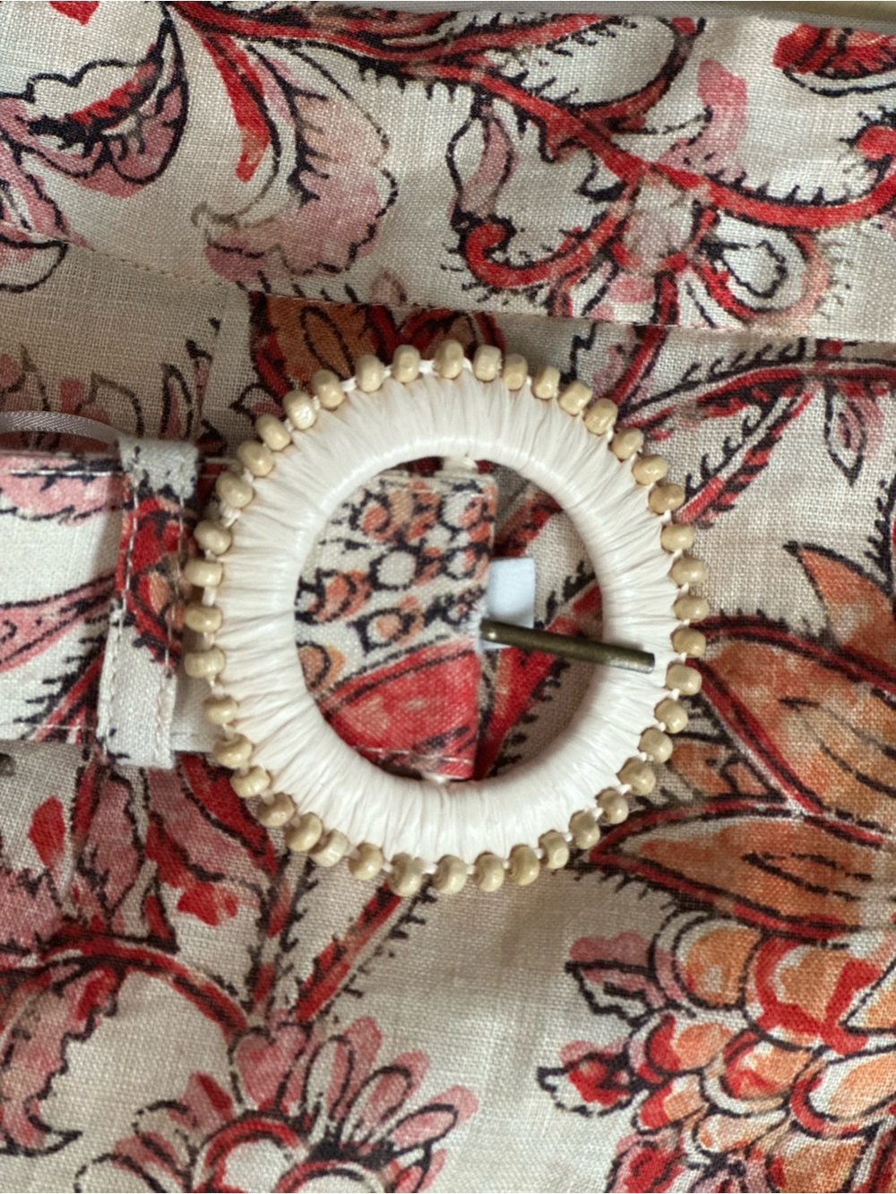 Zimmermann Vitali Midi Skirt in Cream and Red - Picture 5 of 6